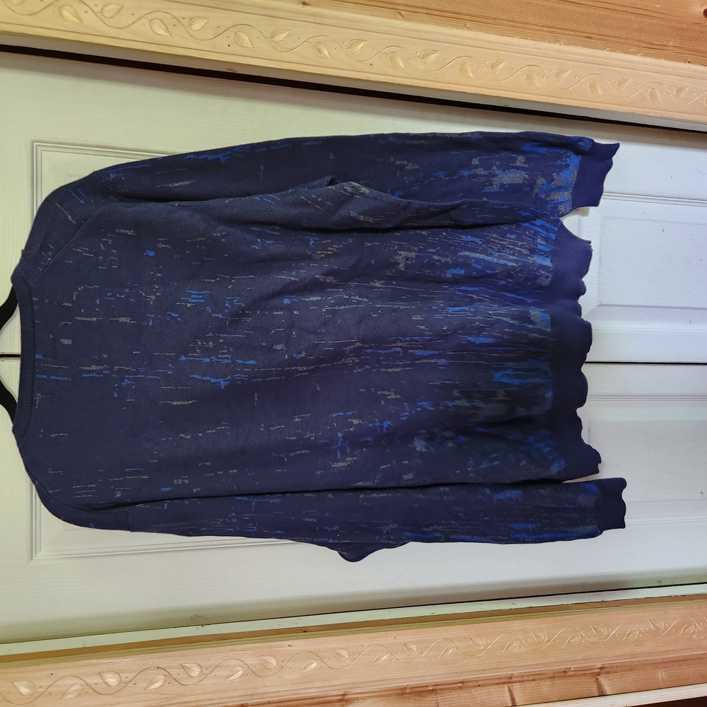 Nwt Alfani Blue Patterned Sweater - Picture 5 of 7